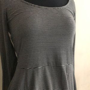 Black and white backless dress